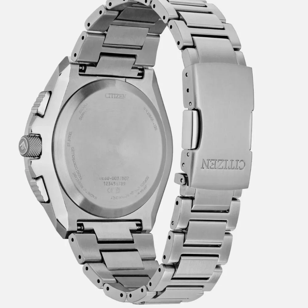 Citizen Men's Air Chronograph Calendar Eco-Drive Silver Watch 46 MM